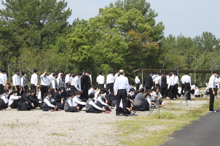 避難場所に集合