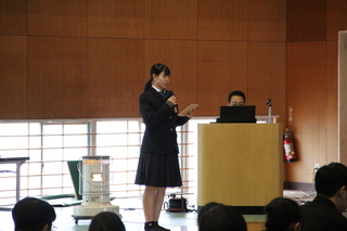 生徒代表お礼の言葉