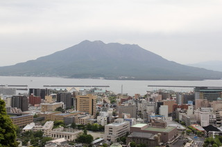 城山展望台から桜島