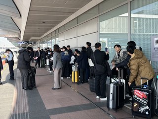 羽田空港にて